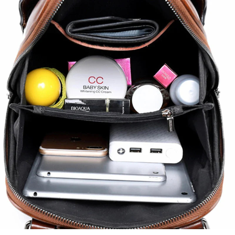 Elise | Women's Convertible Leather Travel Backpack Rucksack