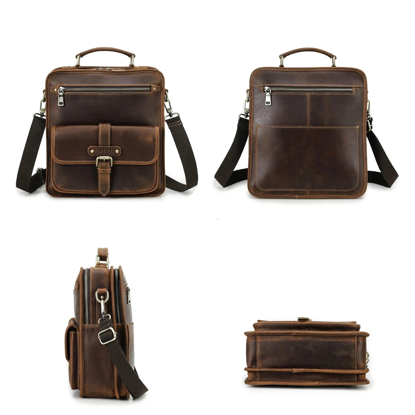 James | Men's Leather Crossbody Messenger Sling Bag