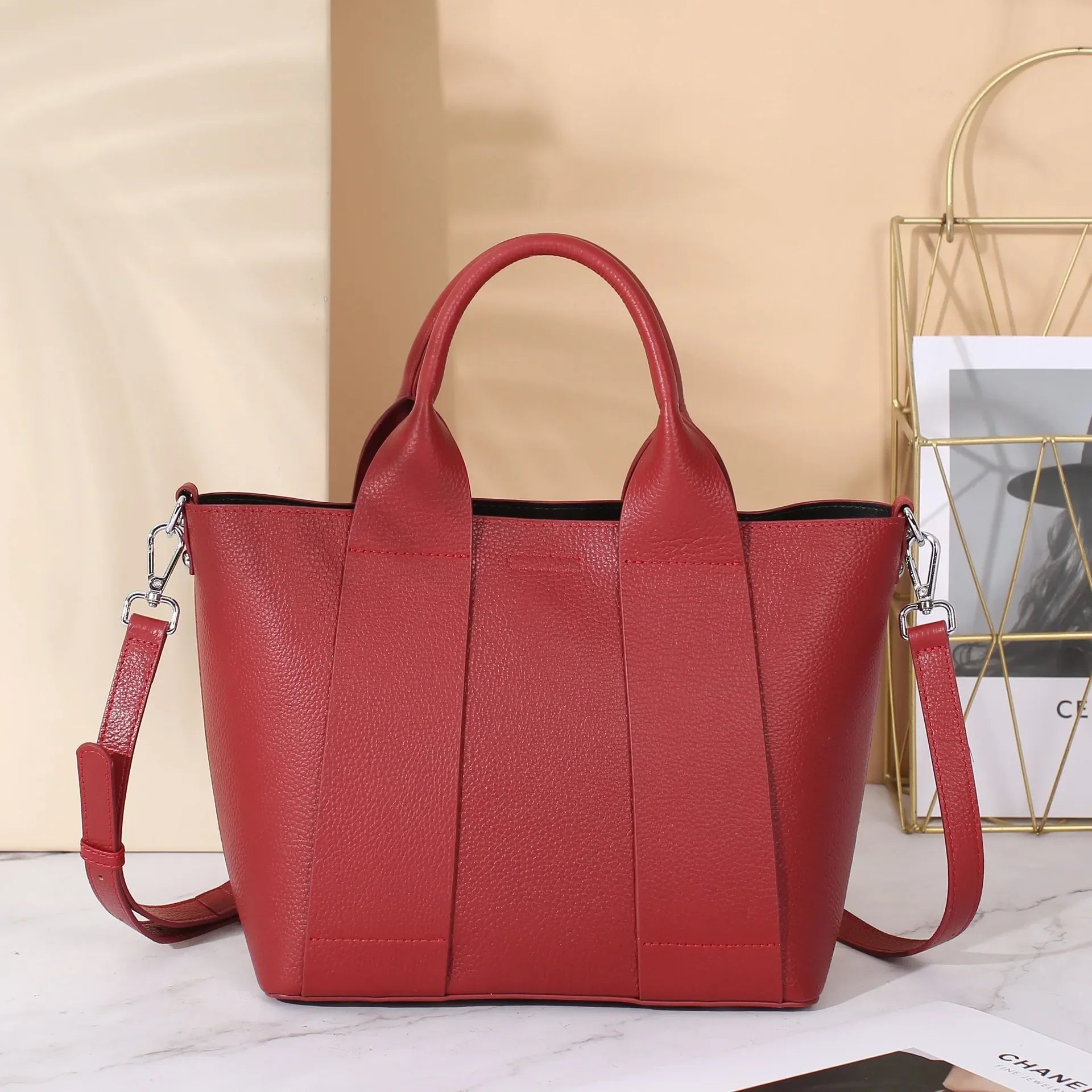 Elena | Women's Minimalist Leather Crossbody Sling Handbag