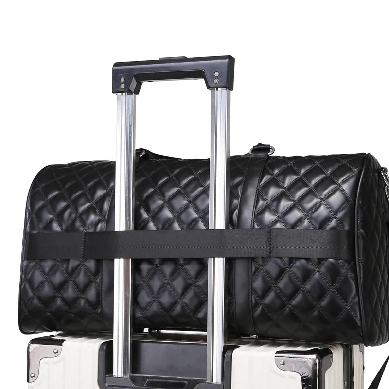 Chloe | Women's Elegant Quilted Overnight Garment Travel Duffle Bag