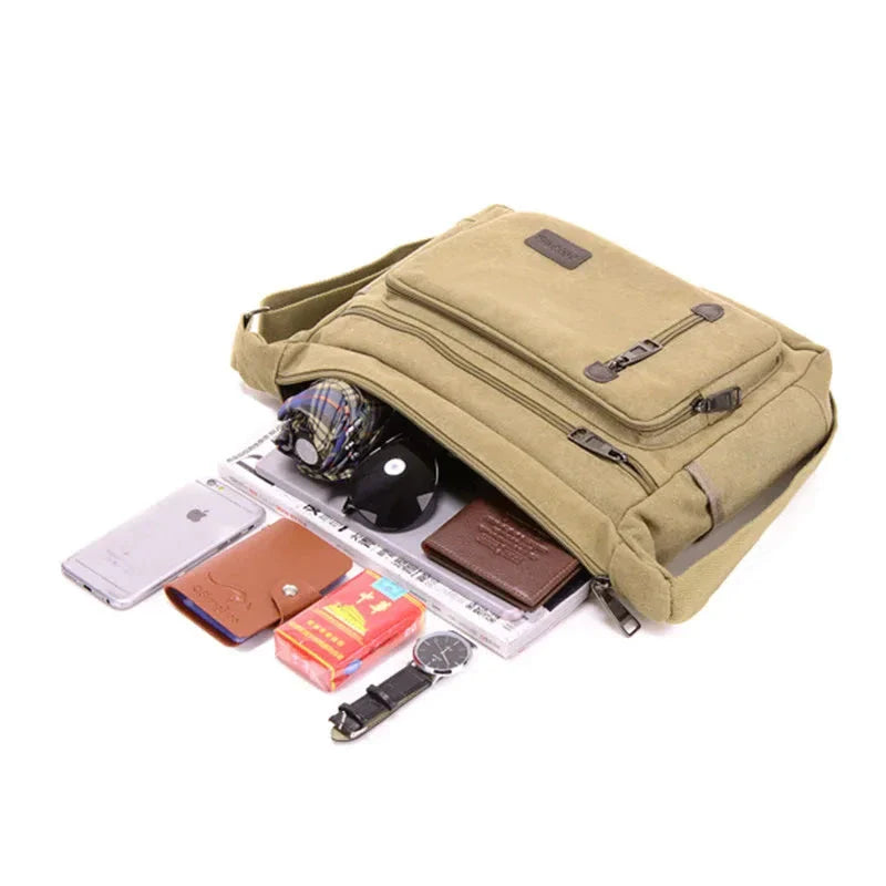 Ethan | Vintage Canvas Men's Crossbody Messenger Bag