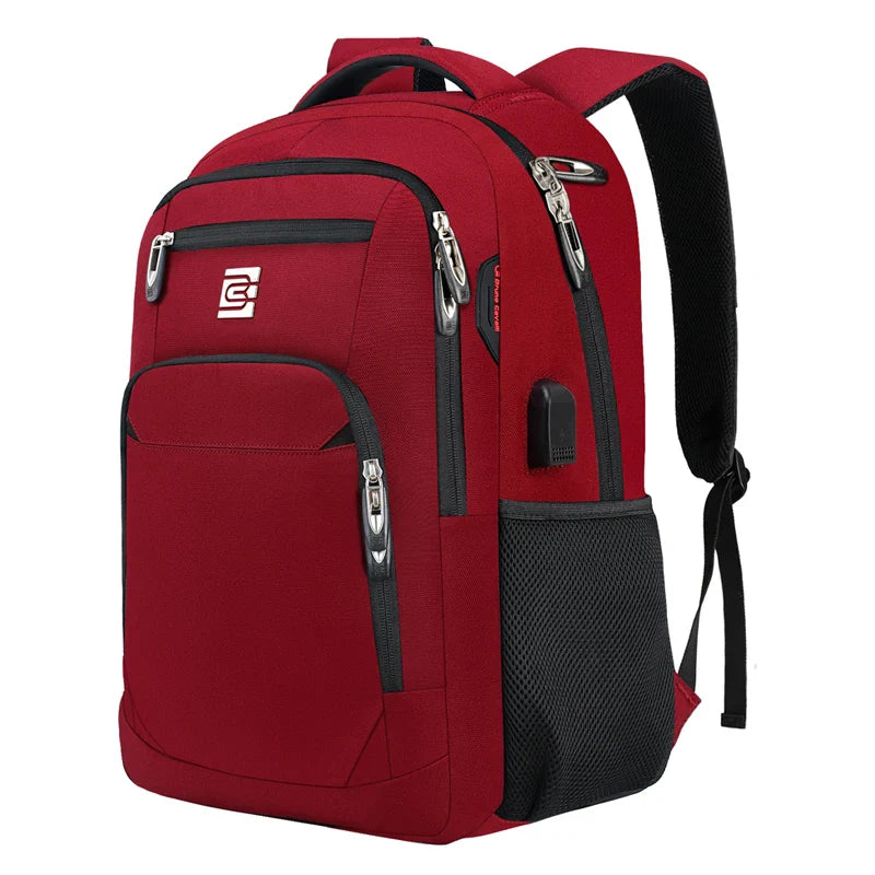 Slim Business Laptop Travel Hiking Backpack with USB Port
