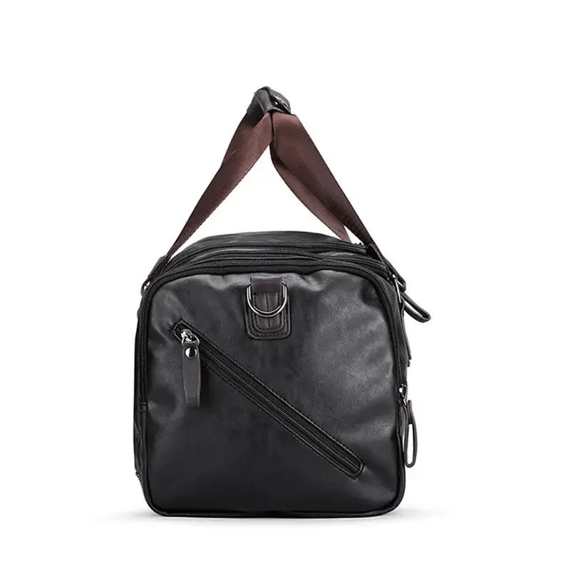 Harrison | Men's Premium Leather Weekender Travel Gym Duffle Bag