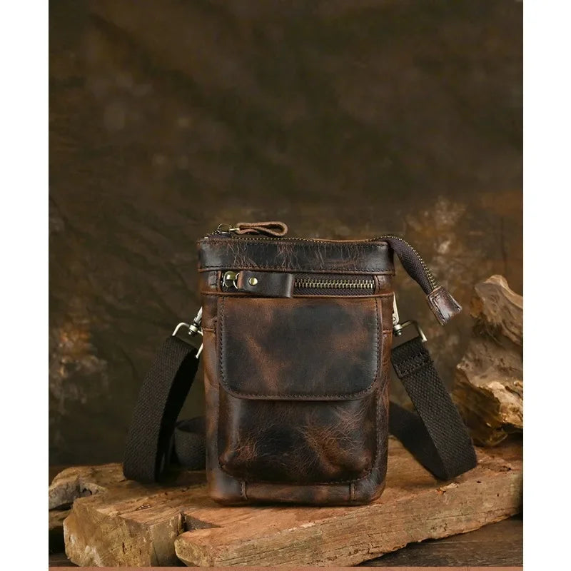 Men's James | Retro Genuine Leather Small Crossbody Bag
