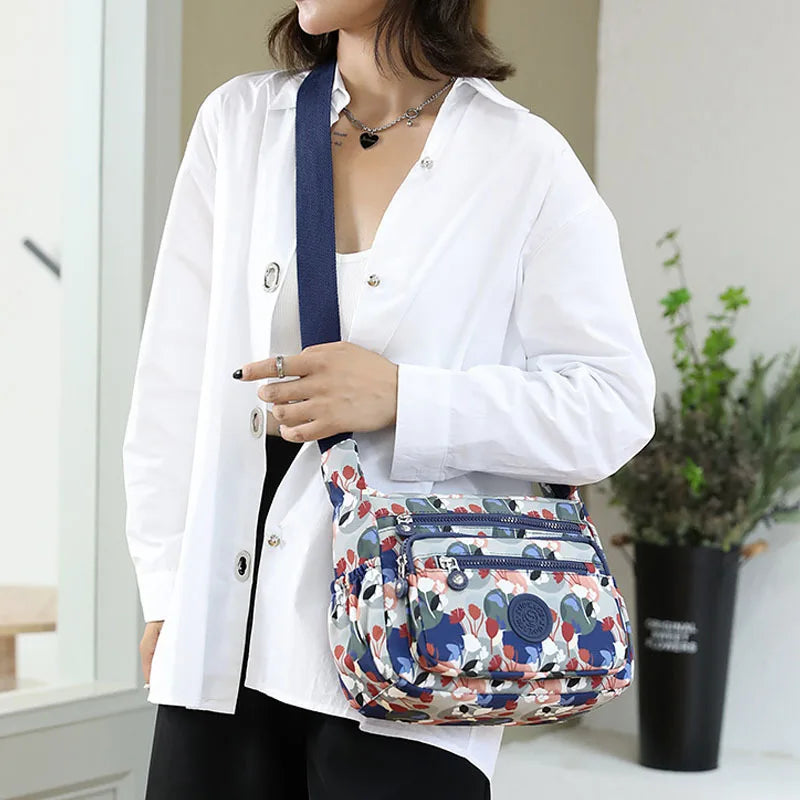 Mia | Women's Large Waterproof Nylon Crossbody Messenger Travel Bag