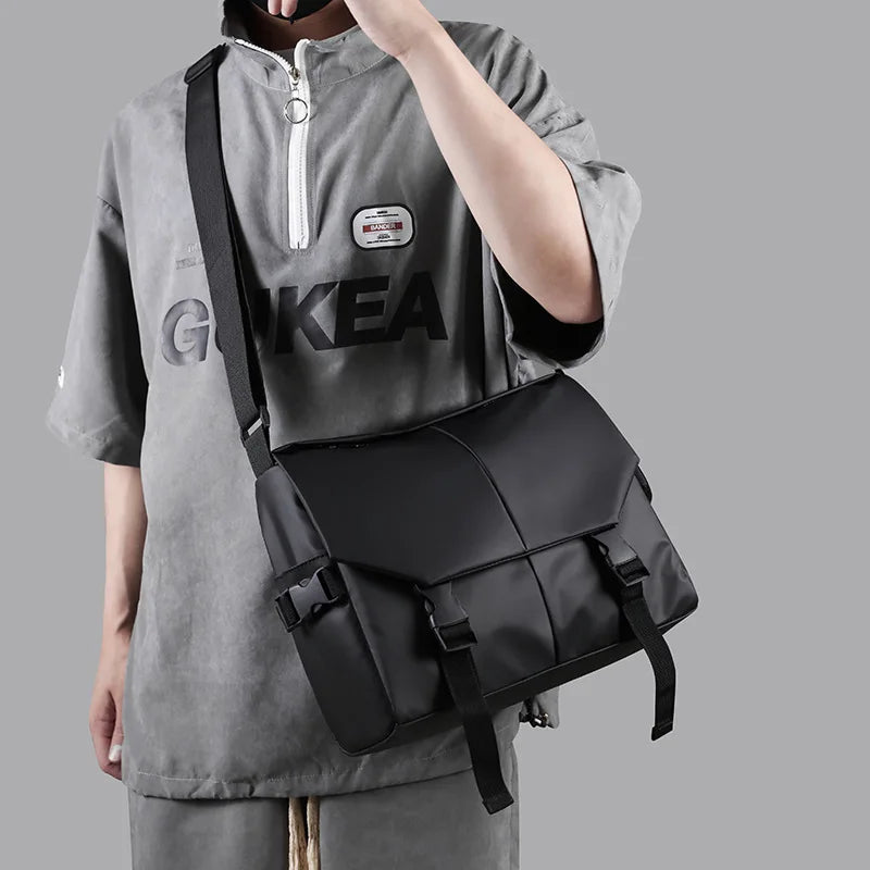 Joey | Men's Water-Resistant Leather Crossbody Messenger Travel Bag