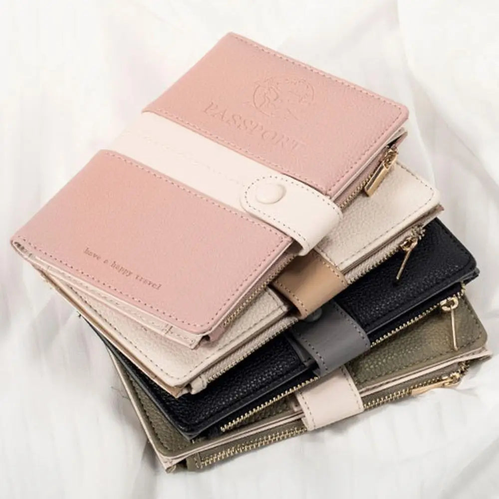 Sarah | Lightweight Faux Leather Passport Holder Travel Wallet