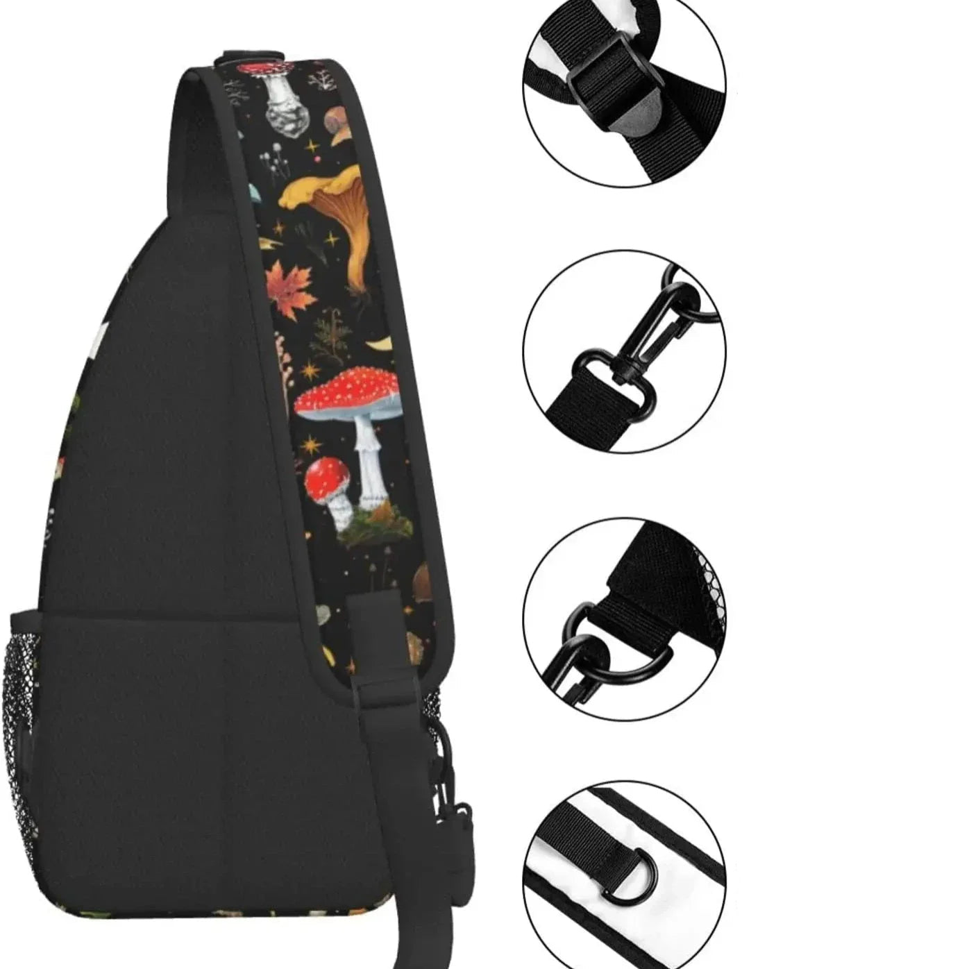 Avery | Men's Mushroom Print Crossbody Sling Bag