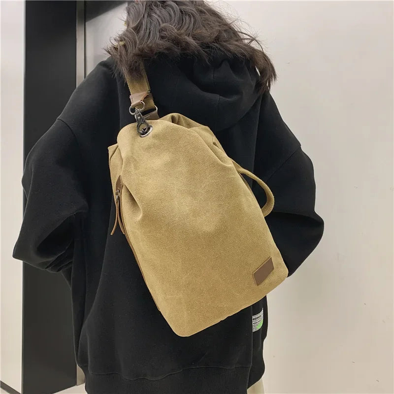 Alex | Women's Large Vintage Canvas Crossbody Messenger Sling Travel Bag