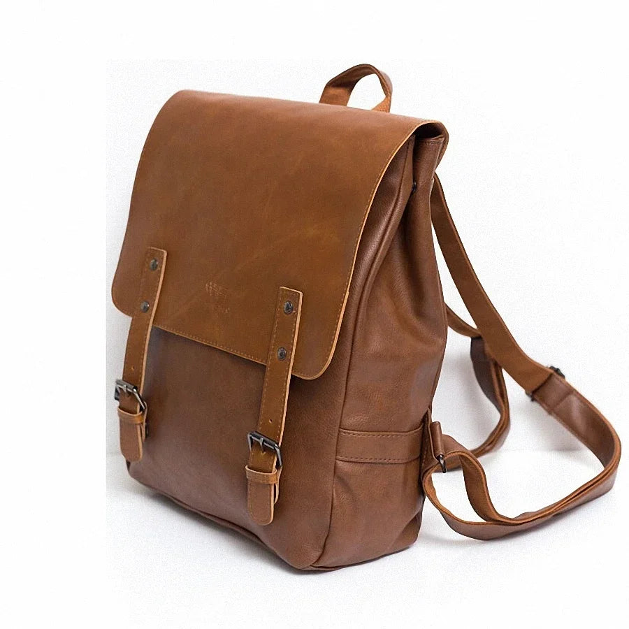 Chloe | Women's Vegan Leather Dual Strap Large Travel Laptop Backpack
