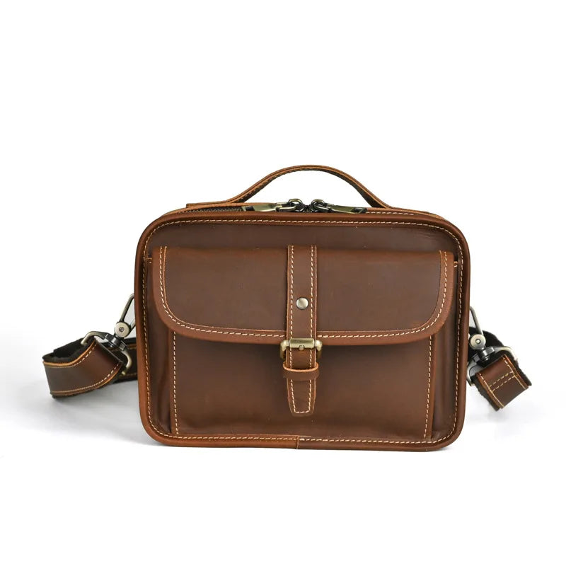 Henry | Men's Retro Leather Small Crossbody Messenger Handbag