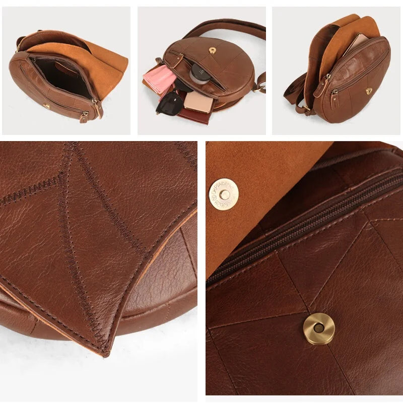 Lila | Women's Leaf Shaped Leather Crossbody Sling Bag
