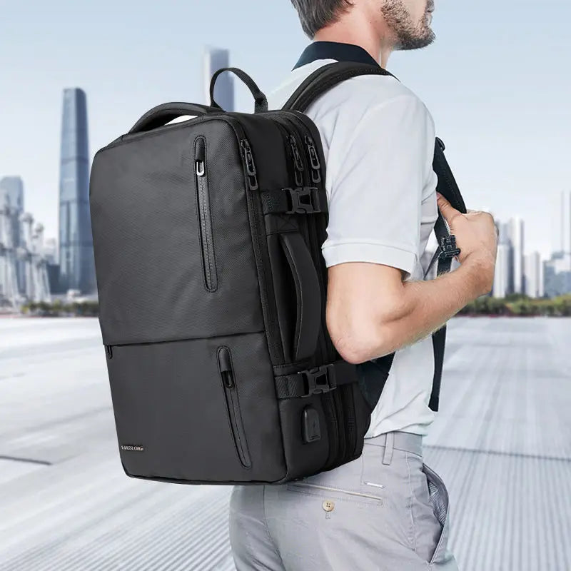 Lucas | Men's Large Expandable Travel Rucksack Laptop Backpack with USB Charging