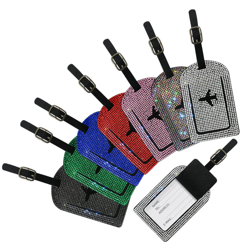 Glittering Passport Holder & Luggage Tag Set