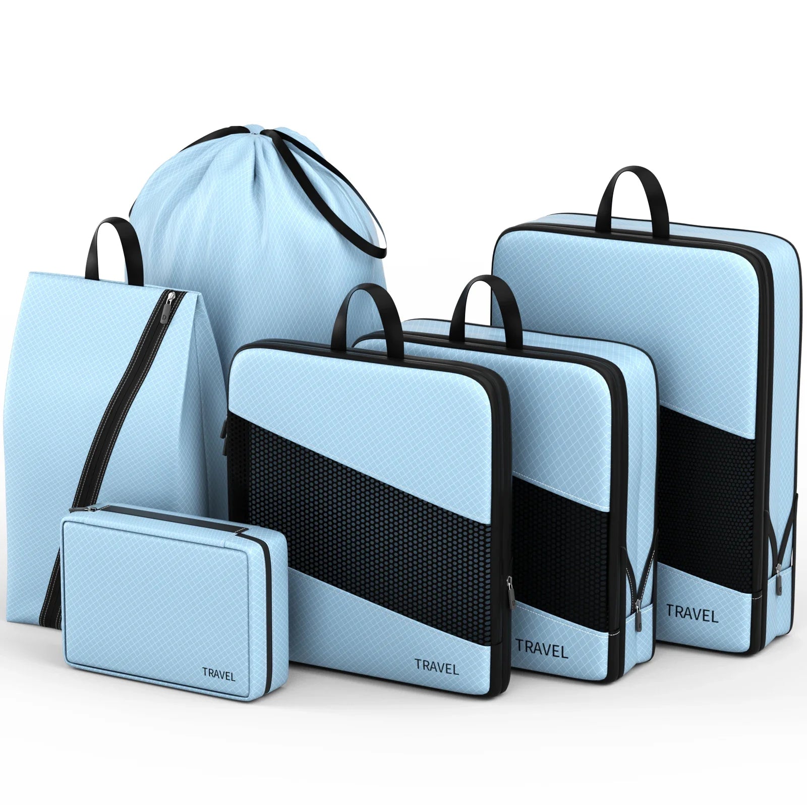 Harry | 6 Pack Compression Packing Cubes Travel Organisers