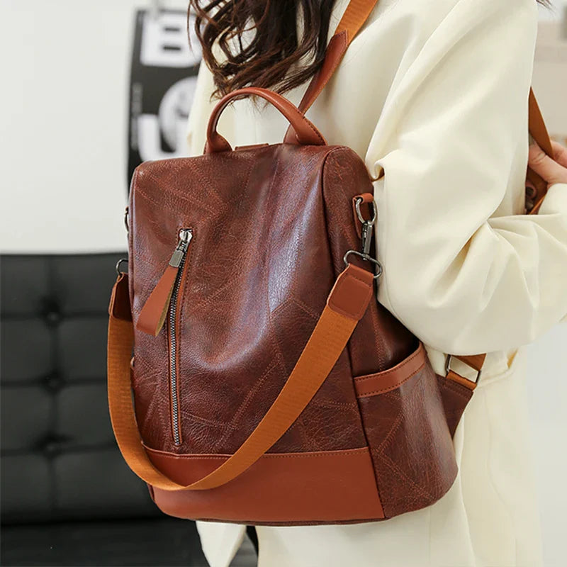 Catherine | Elegant & Durable Leather Women's Travel Backpack