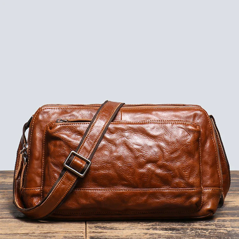Jacob | Men's Genuine Leather Crossbody Satchel Messenger Travel Bag