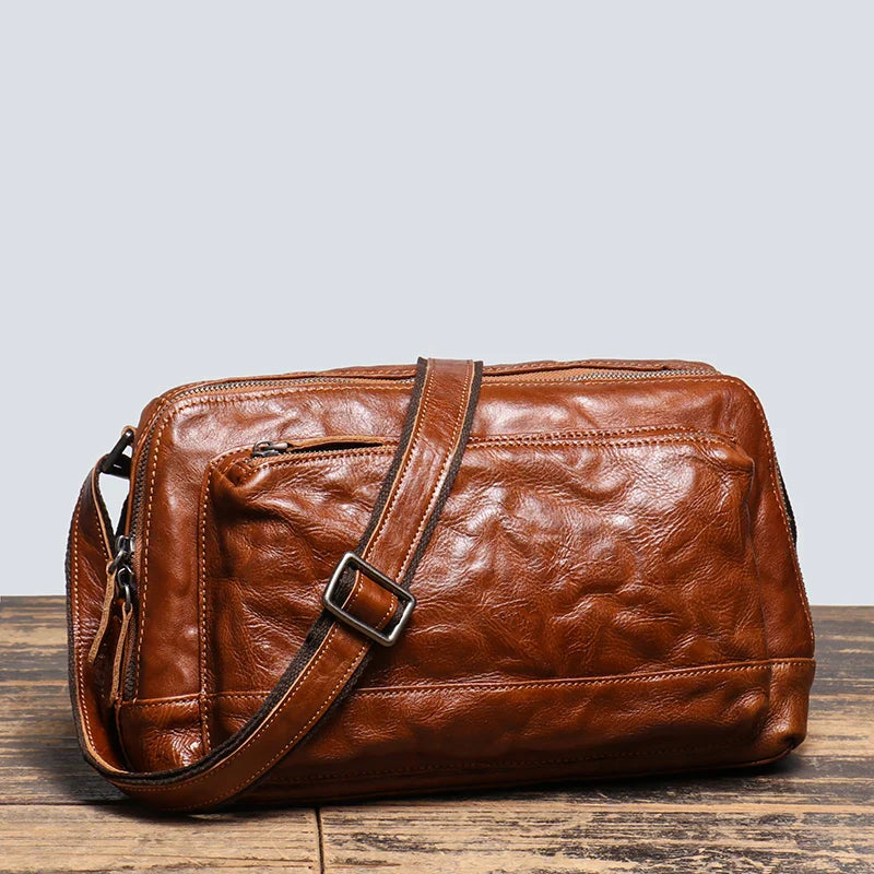 Jacob | Men's Genuine Leather Crossbody Satchel Messenger Travel Bag