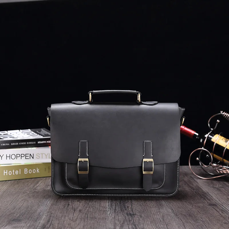 Henry | Men's Retro Leather Briefcase Messenger Bag