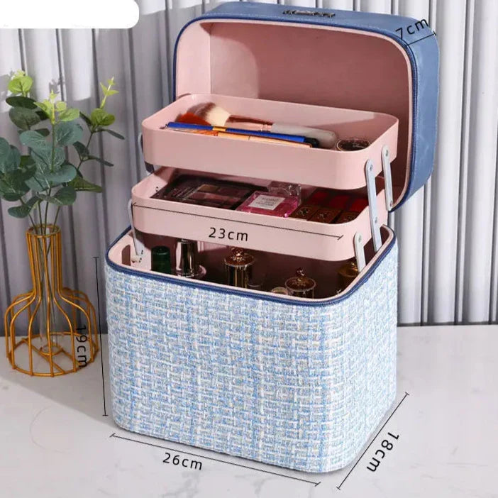 Women's Large Capacity Cosmetic Makeup Storage Box Bag