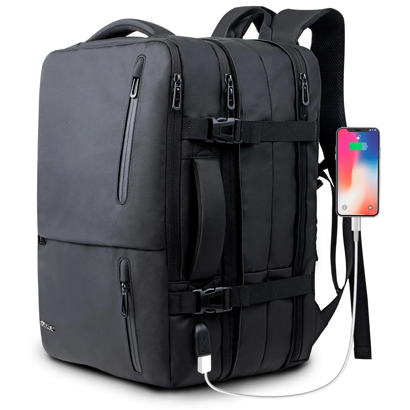 Lucas | Men's Large Expandable Travel Rucksack Laptop Backpack with USB Charging