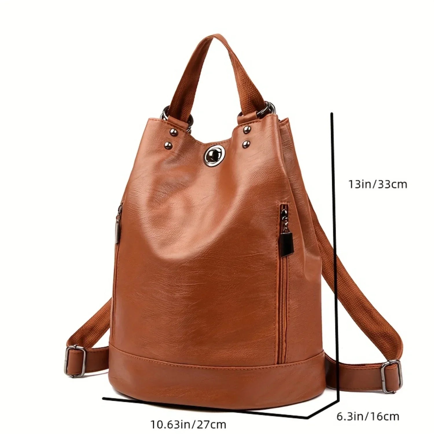 Aurora | Women's Vintage Convertible Vegan Leather Travel Backpack