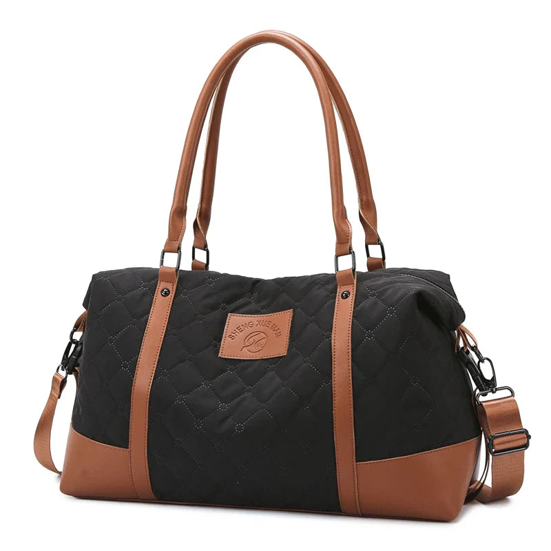 Sofia | Women's Diamond-Pattern Large Capacity Sports Travel Garment Duffle Bag