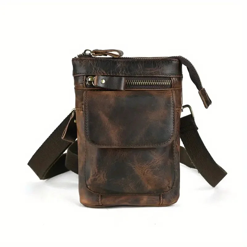 Men's James | Retro Genuine Leather Small Crossbody Bag