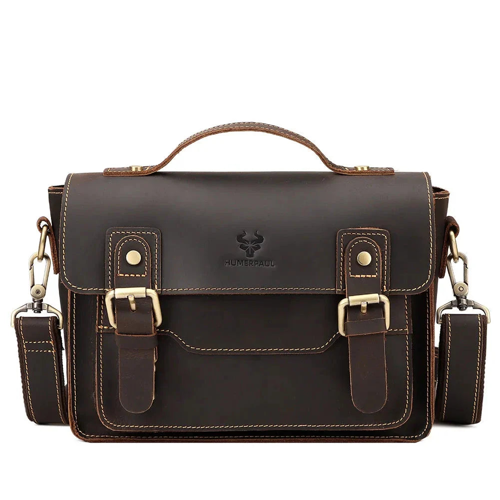 Jamie | Men's Vintage Crazy Horse Leather Crossbody Handbag