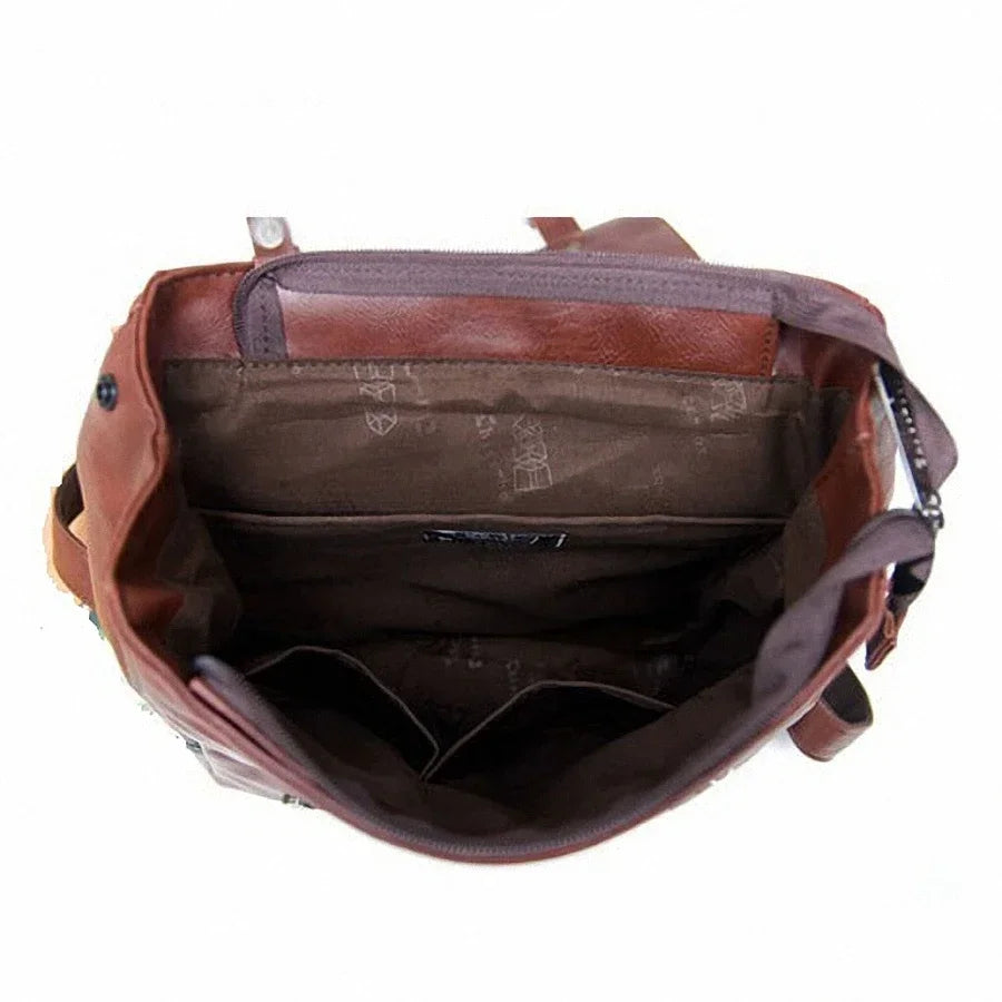 Chloe | Women's Vegan Leather Dual Strap Large Travel Laptop Backpack