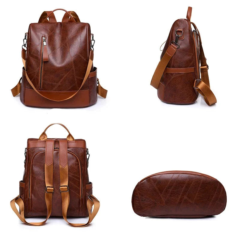 Catherine | Elegant & Durable Leather Women's Travel Backpack