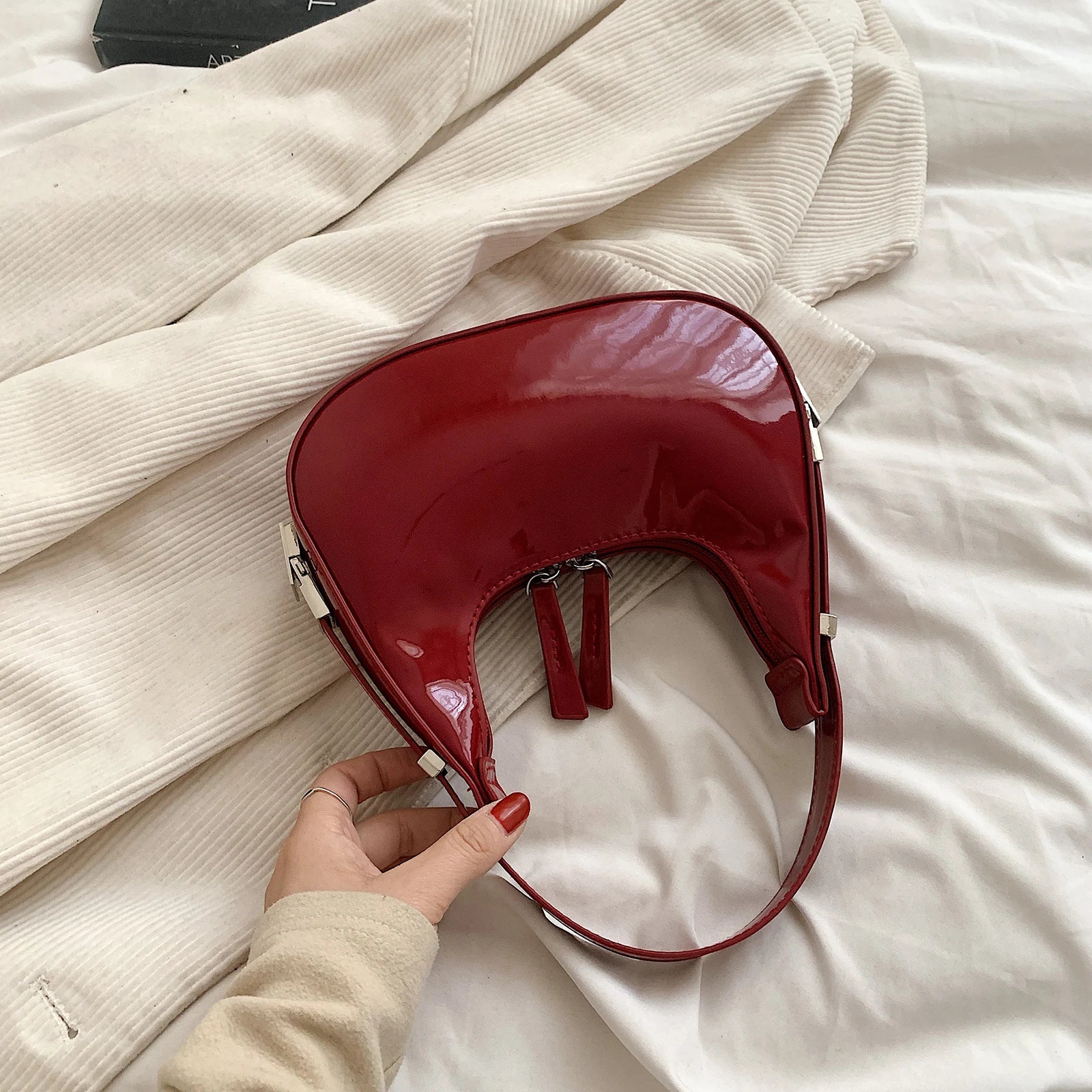 Women's Crescent Shoulder Bag Chic Lightweight Day-to-Night Design