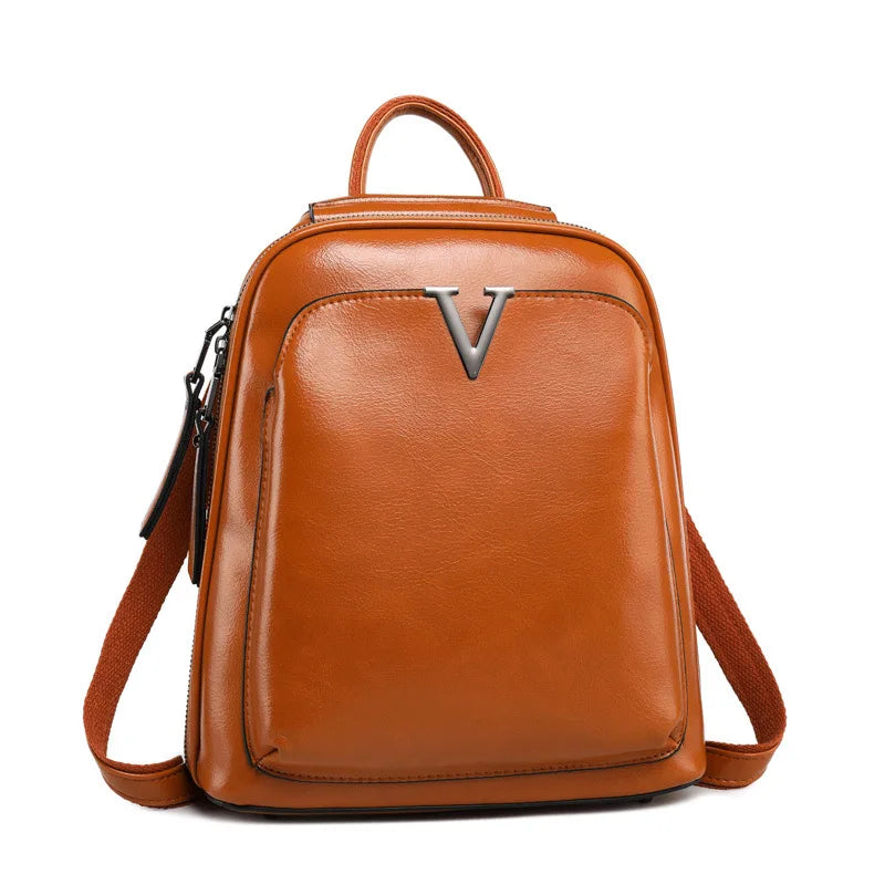 Elise | Women's Convertible Leather Travel Backpack Rucksack