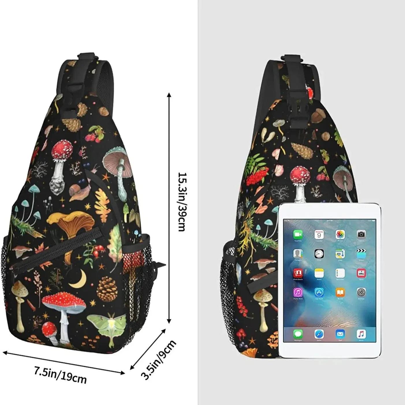 Avery | Men's Mushroom Print Crossbody Sling Bag