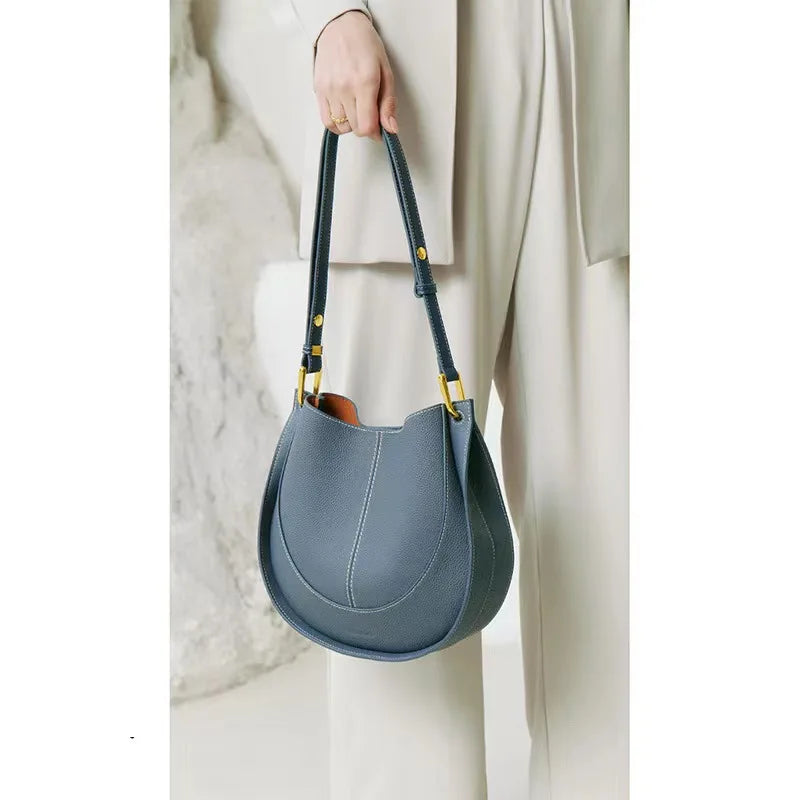 Clara | Women's Genuine Leather Crossbody Messenger Saddle Bag