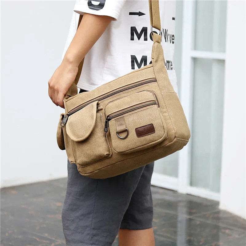 Calvin | Men's Canvas Crossbody Messenger Bag