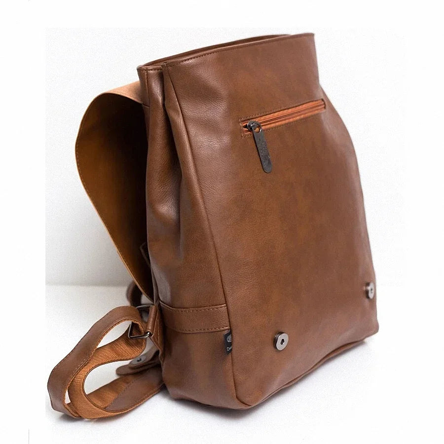 Chloe | Women's Vegan Leather Dual Strap Large Travel Laptop Backpack