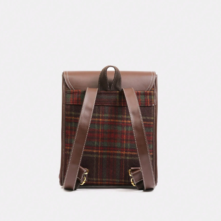Mila | Women's Retro Plaid Cute Small Backpack