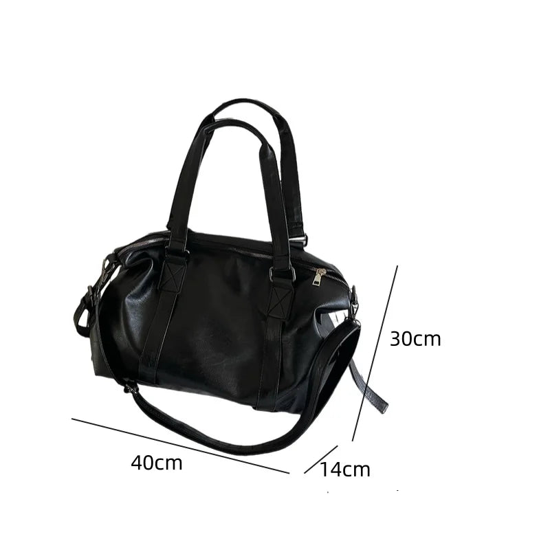 Eve | Women's Large-Capacity PU Leather Overnight Travel Duffle Bag