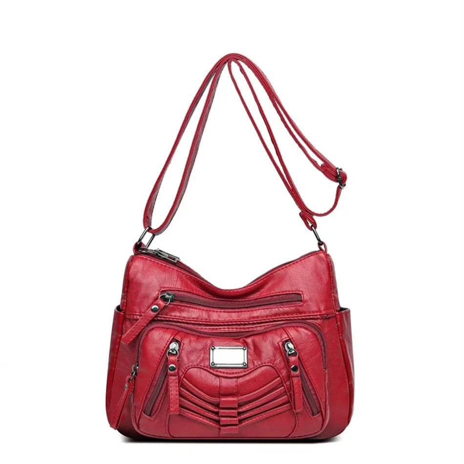 Elena | Women's PU Leather Large Crossbody Messenger Bag