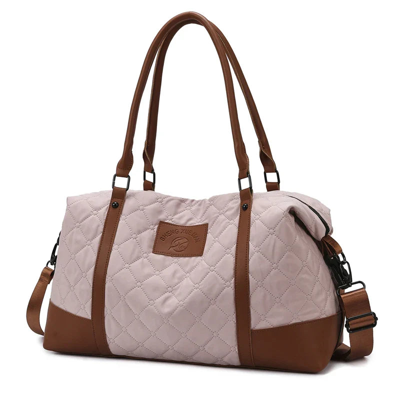 Sofia | Women's Diamond-Pattern Large Capacity Sports Travel Garment Duffle Bag