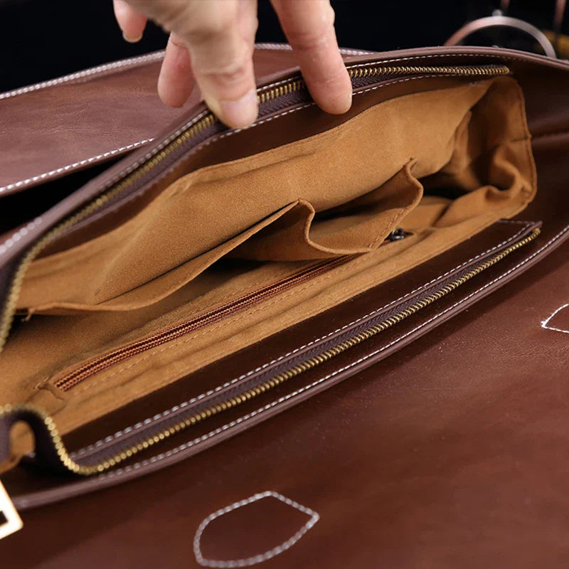 Henry | Men's Retro Leather Briefcase Messenger Bag