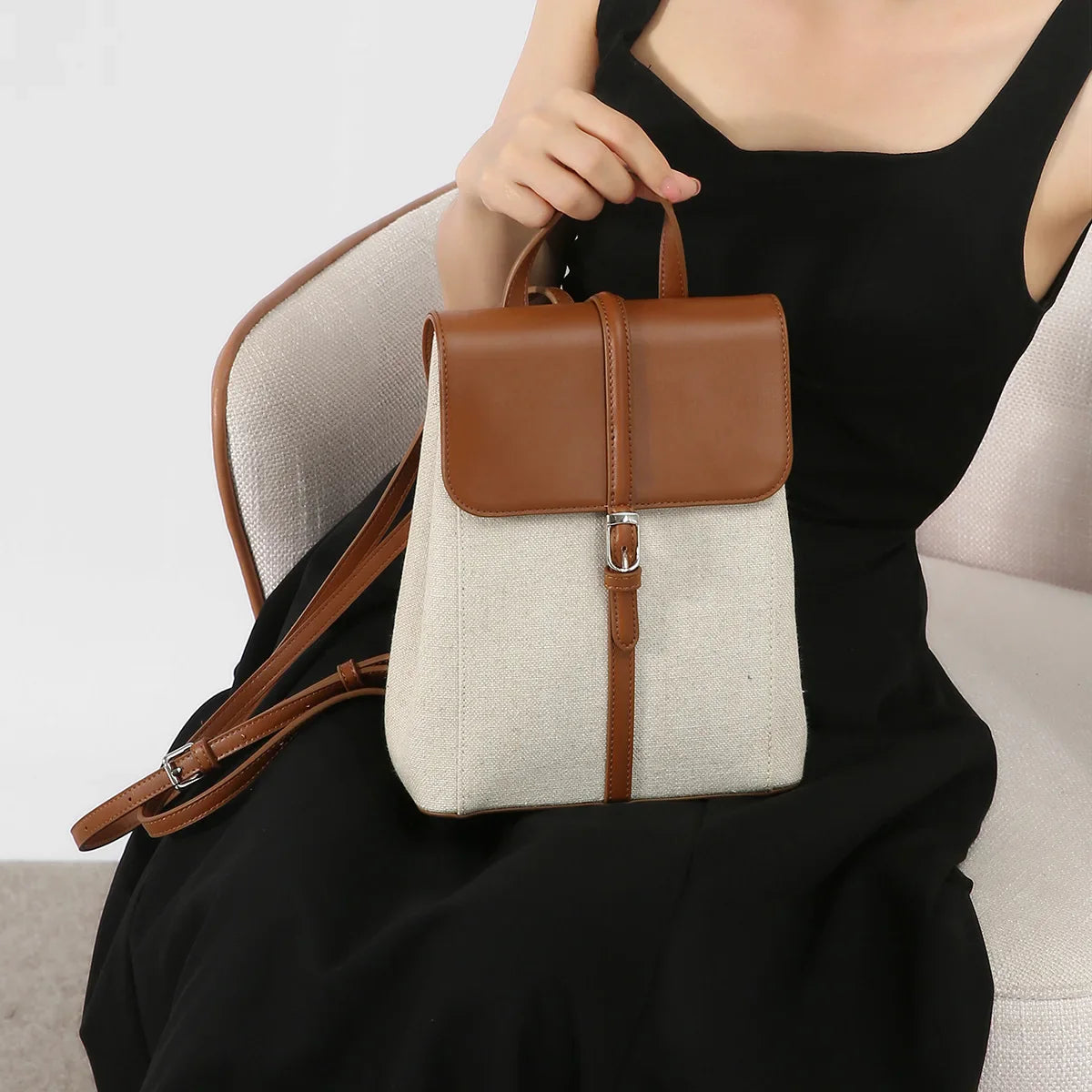 Lily | Women's Preppy Canvas Backpack