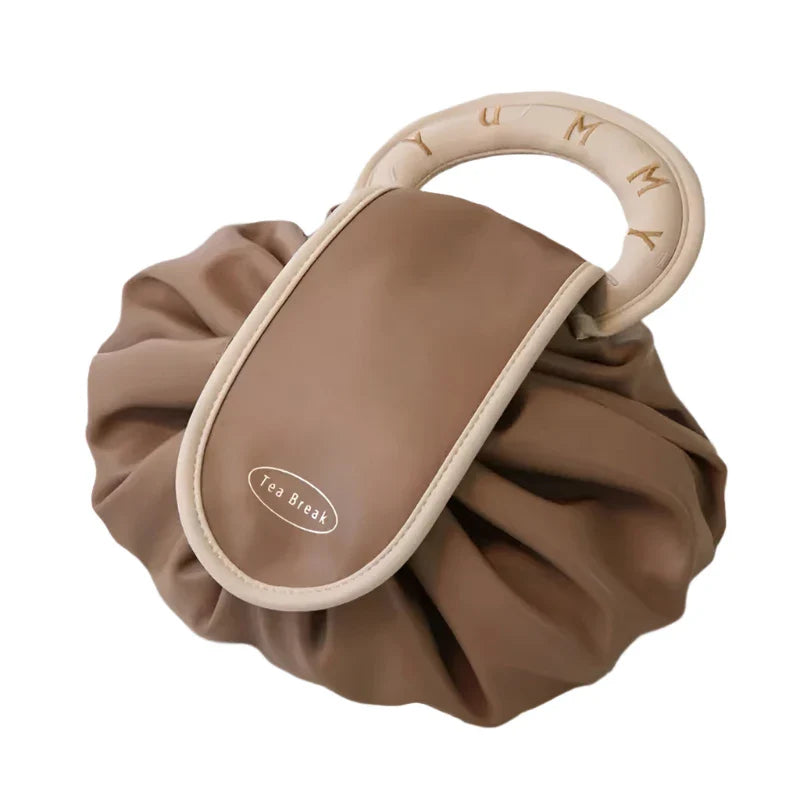 Women's Large Foldable Drawstring Cosmetic Makeup Travel Bag