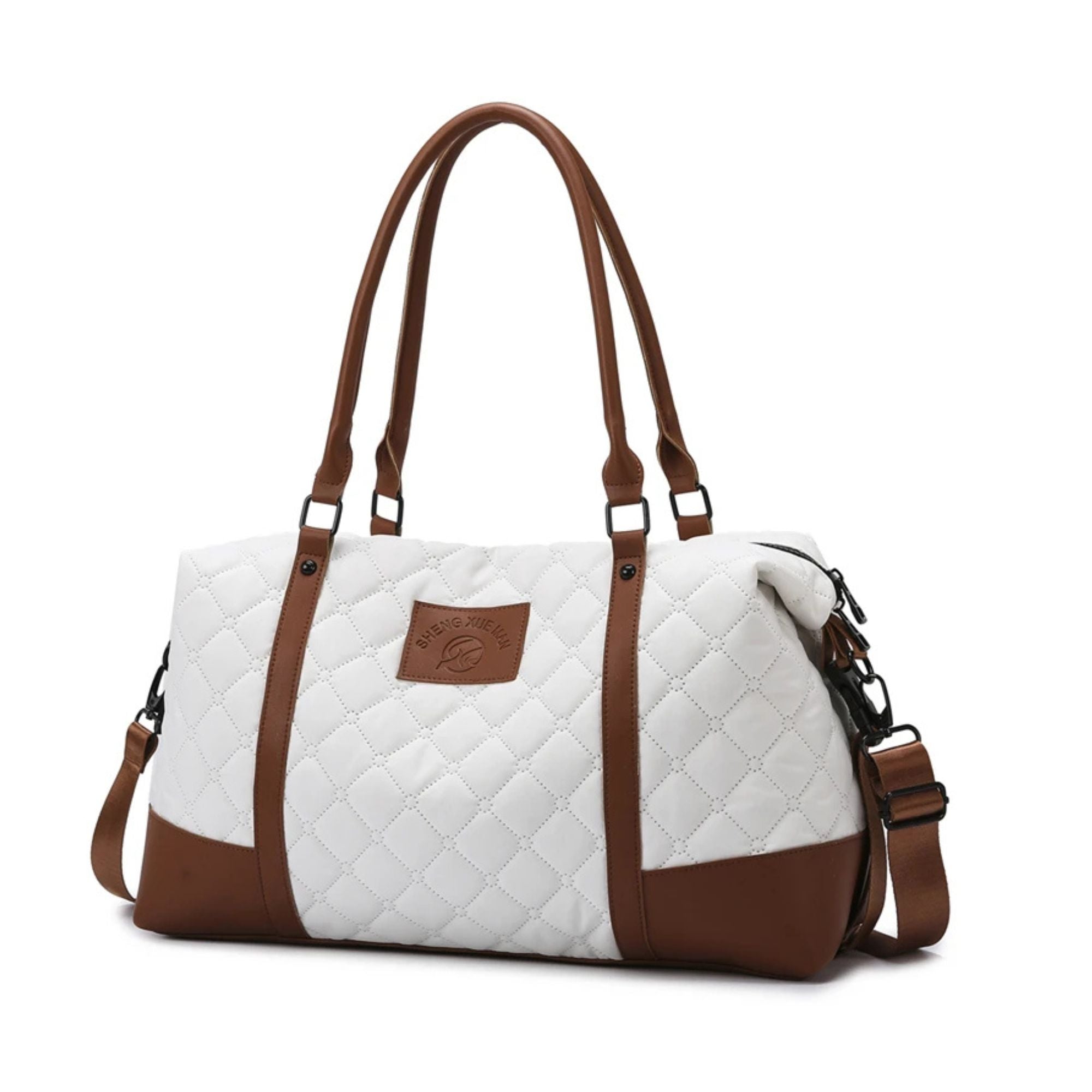 Sofia | Women's Diamond-Pattern Large Capacity Sports Travel Garment Duffle Bag