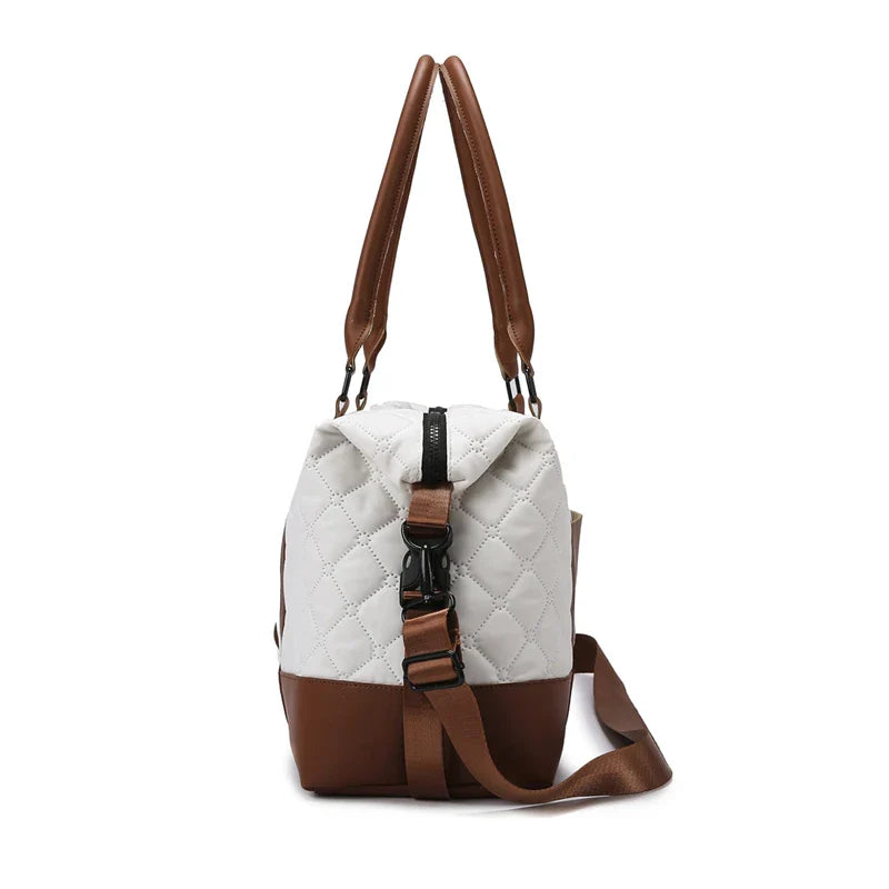 Sofia | Women's Diamond-Pattern Large Capacity Sports Travel Garment Duffle Bag