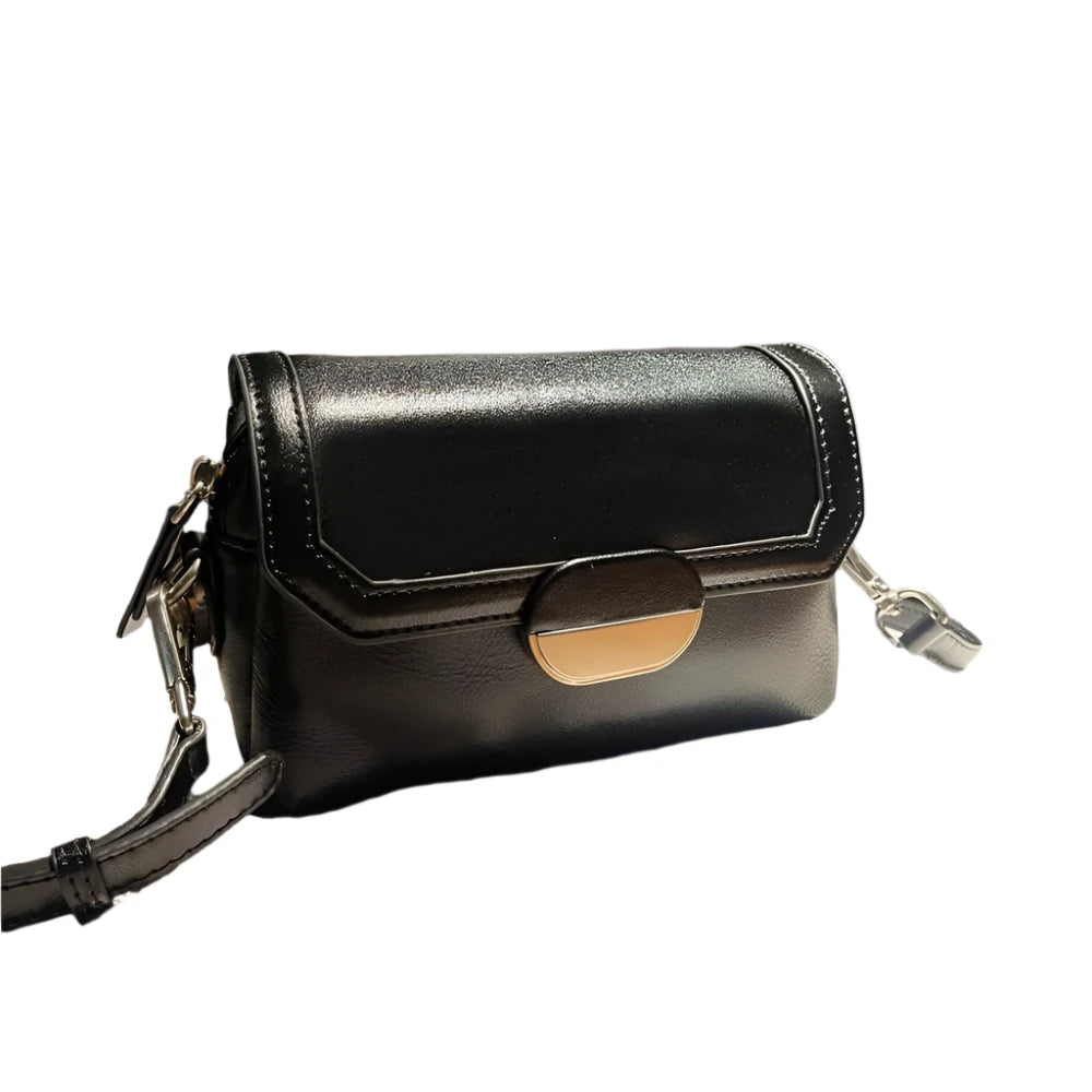Chloe | Women's Genuine Leather Crossbody Messenger Bag with Buckle Closure
