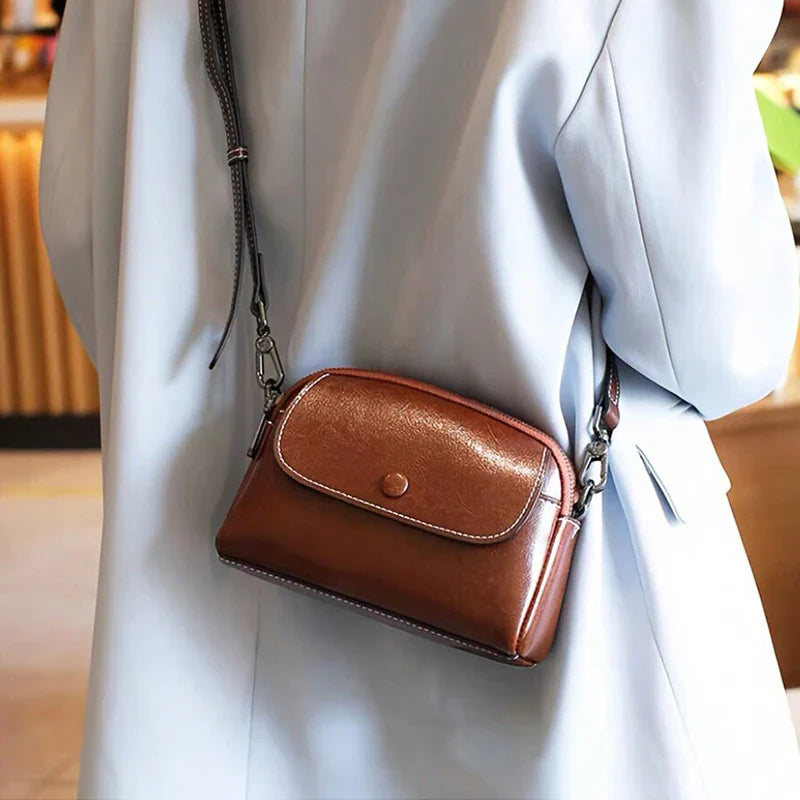 Emma | Women's Simple Leather Crossbody Sling Bag