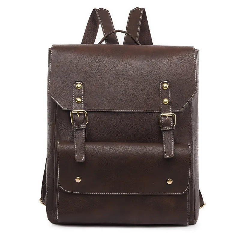 Evelyn | Women's Vintage Buckle Flap Travel Laptop Backpack