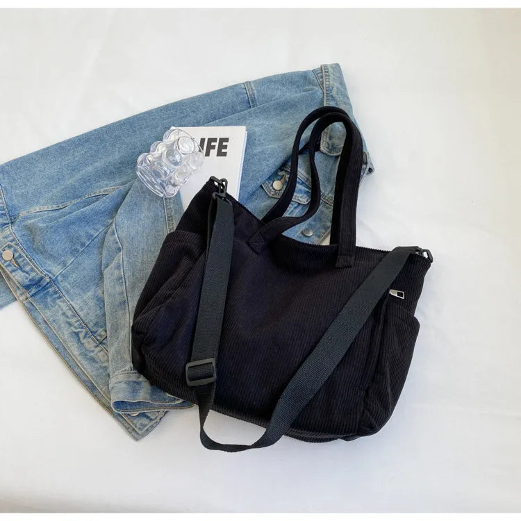 Women's Corduroy Crossbody Travel Bag